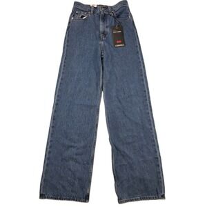 NWT Levi's Premium High Loose Blue Jeans Size 25x31 Baggy Skater Wide-Leg